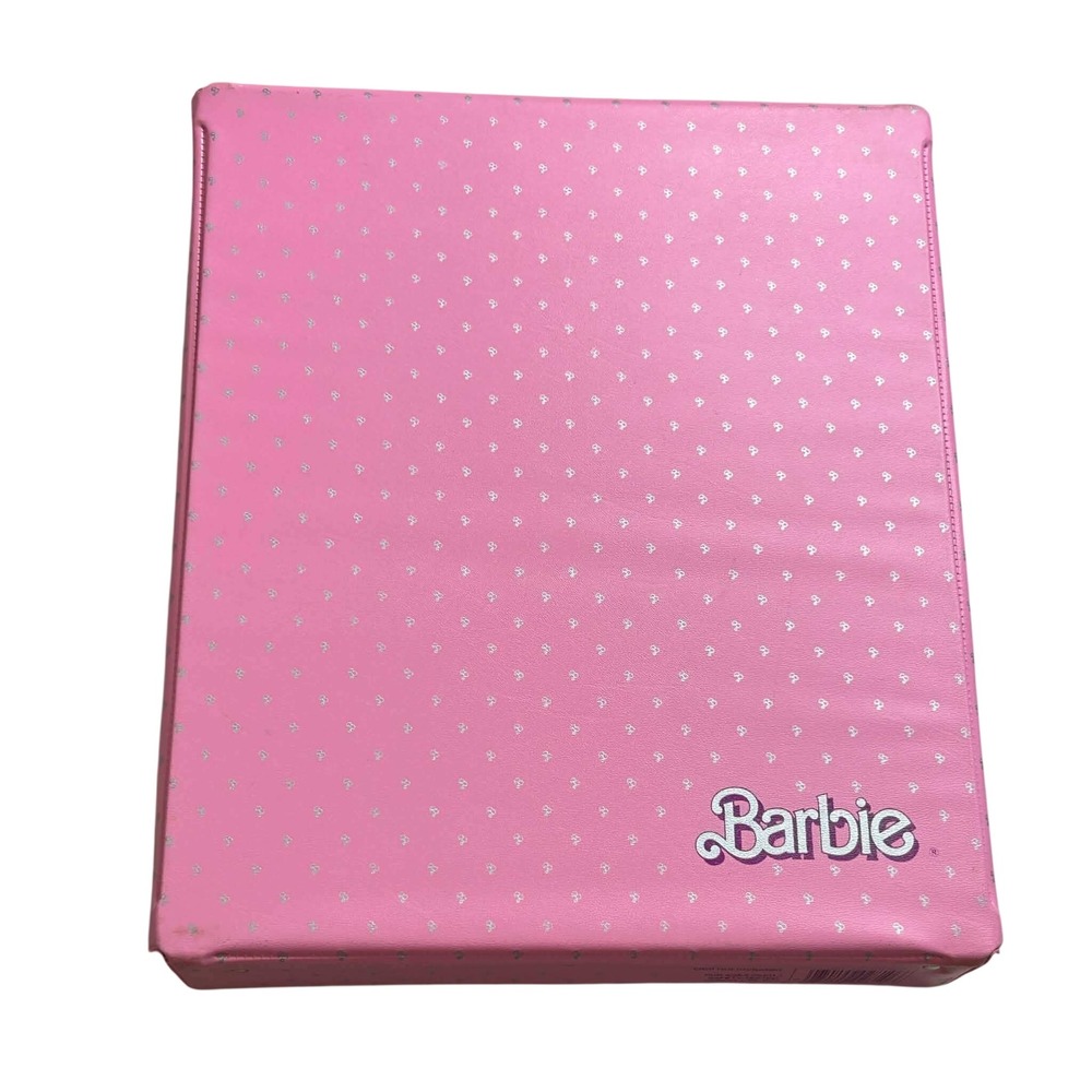 Vintage 1985 Barbie Fashion Doll Case Pink Vinyl Storage Trunk Mattel 2810-0440